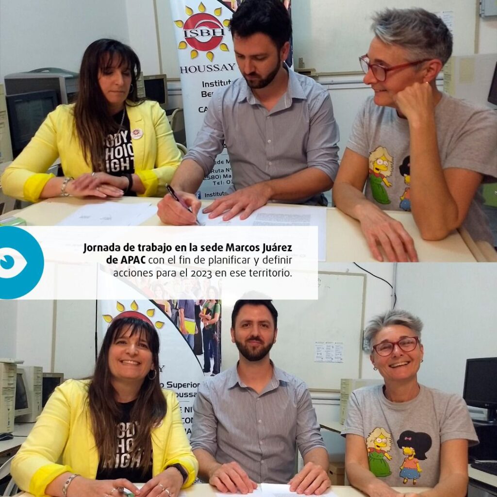 Jornada de Trabajo en Sede APAC Marcos Juárez