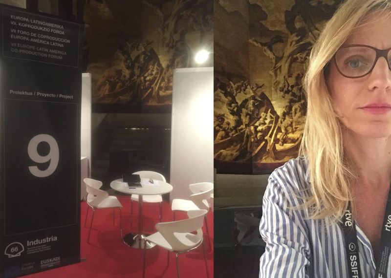 Sofía Castelles, socia de APAC, en el Festival de San Sebastián
