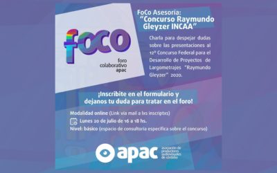 Foro Colaborativo APAC para presentaciones en el Concurso Raymundo Gleyzer 2020