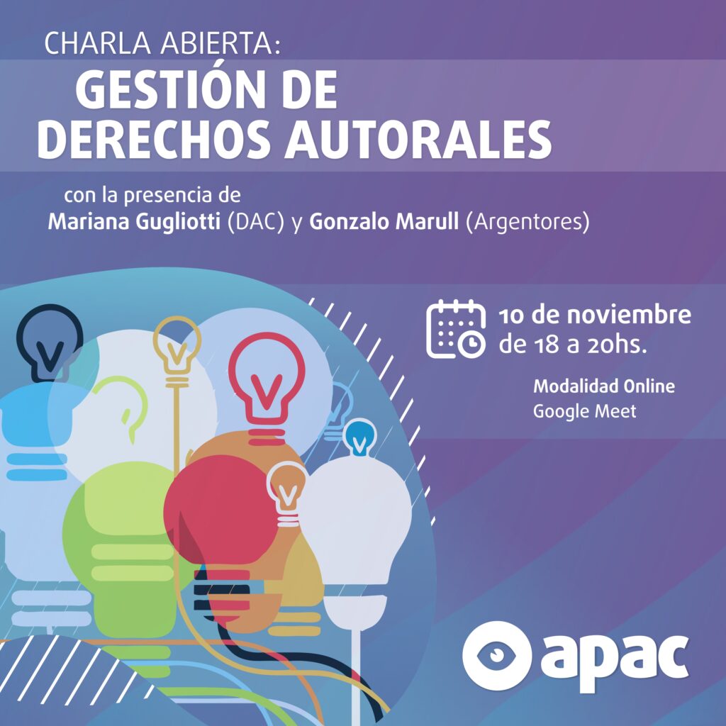 Charla abierta: Gestión de Derechos Autorales