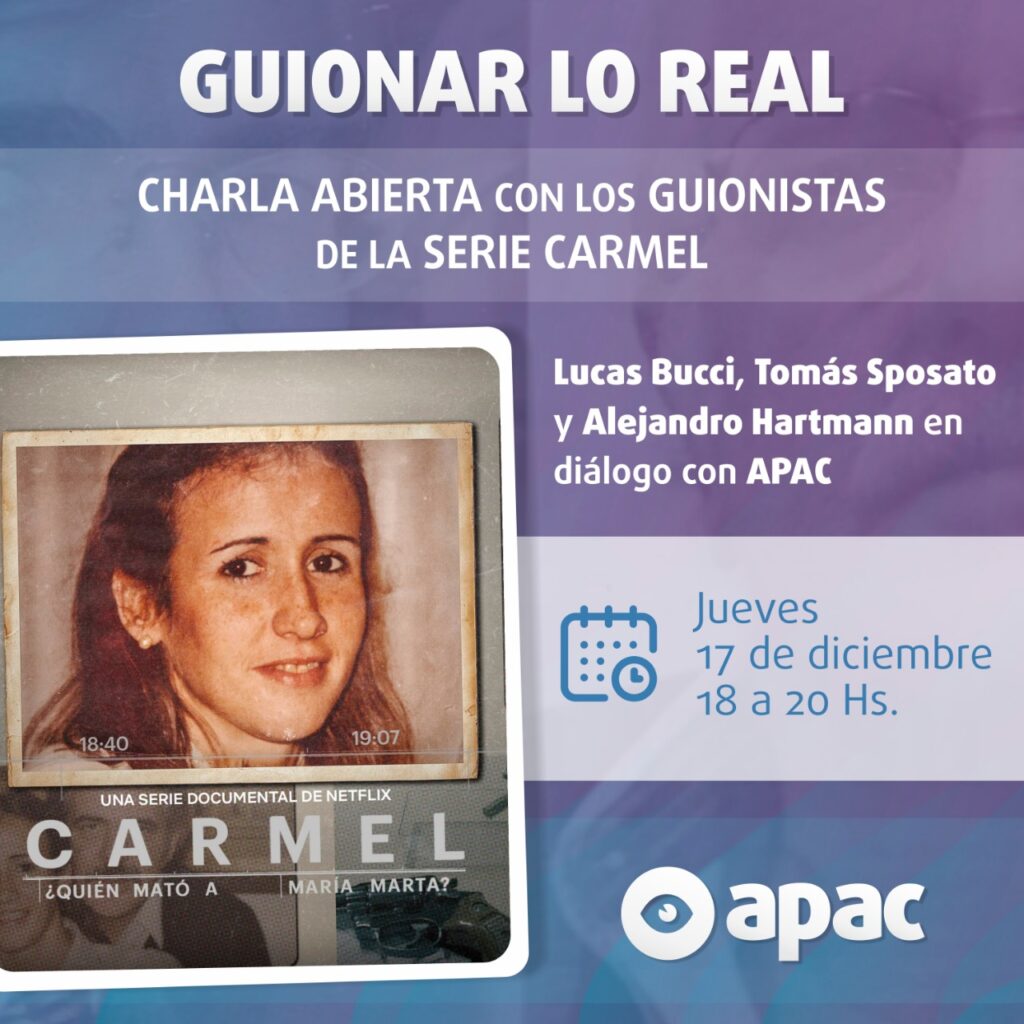 Charla abierta con los guionistas de Carmel