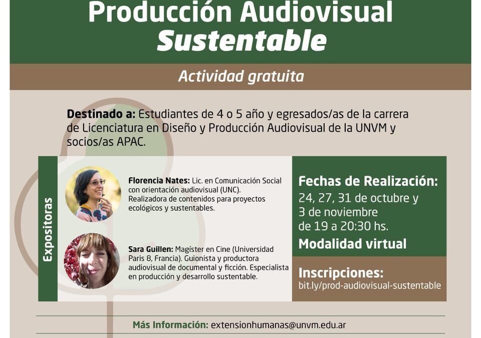 Capacitación: Producción AV Sustentable