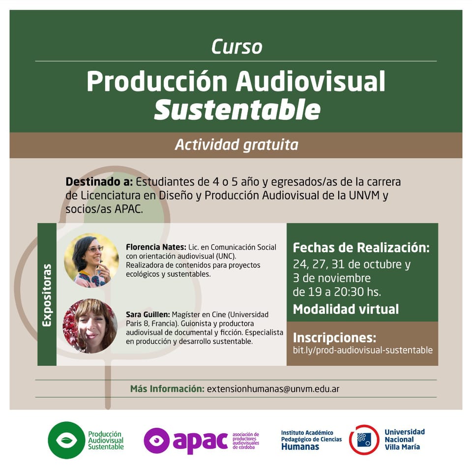 Capacitación: Producción AV Sustentable