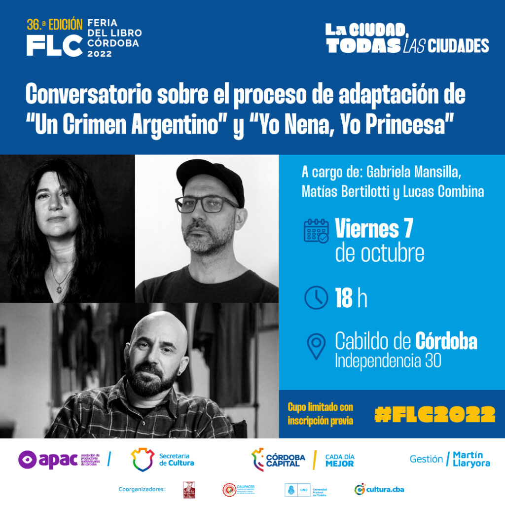 Conversatorio sobre el proceso de adaptación de «Un crimen argentino» y «Yo nena, yo princesa»