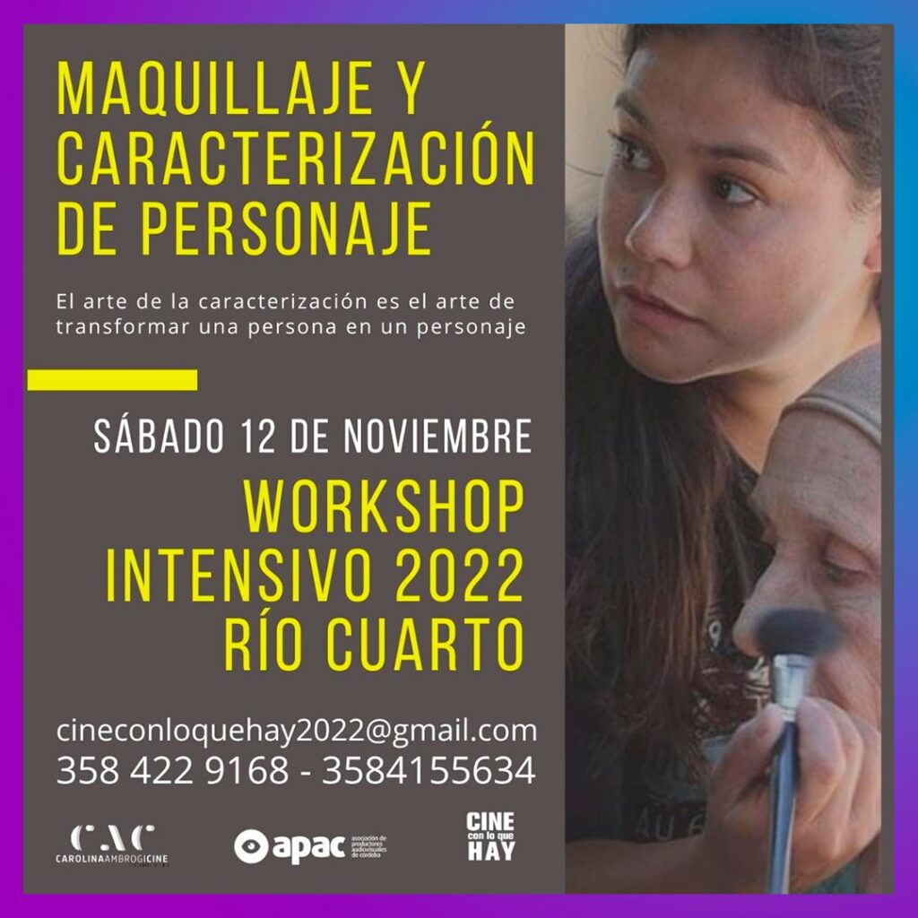 Taller de Maquillaje y caracterización de personaje en Río Cuarto y Región Oeste
