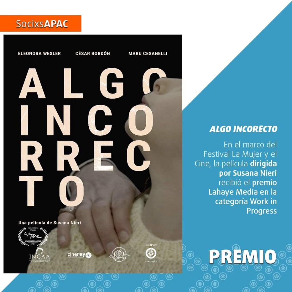 Premio para la película «Algo incorrecto»