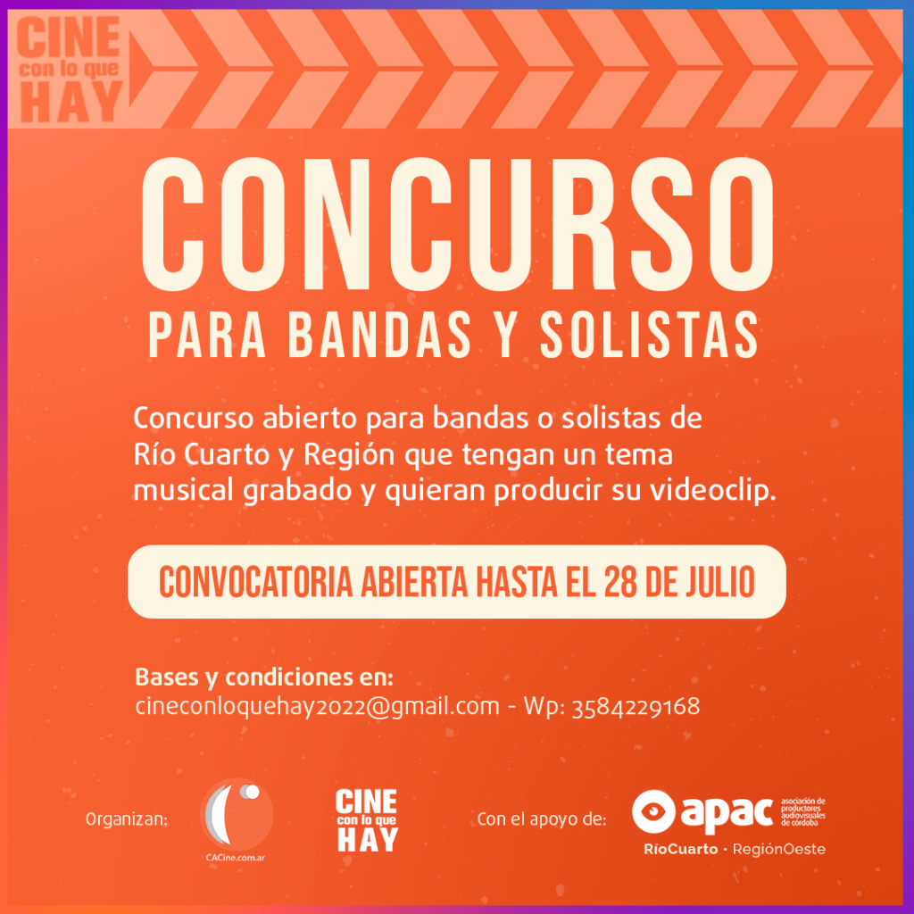 Convocatoria para bandas y solistas de Río Cuarto y región Oeste
